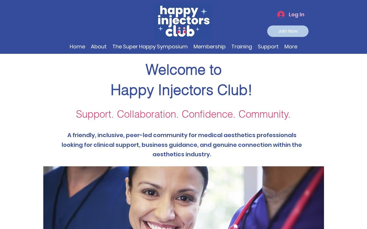 Happy Injectors Club website screenshot