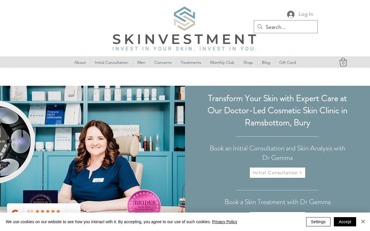 Skinvestment website screenshot